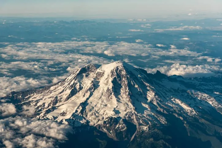 Mount Rainier view from Pierce County near Spanaway Washington